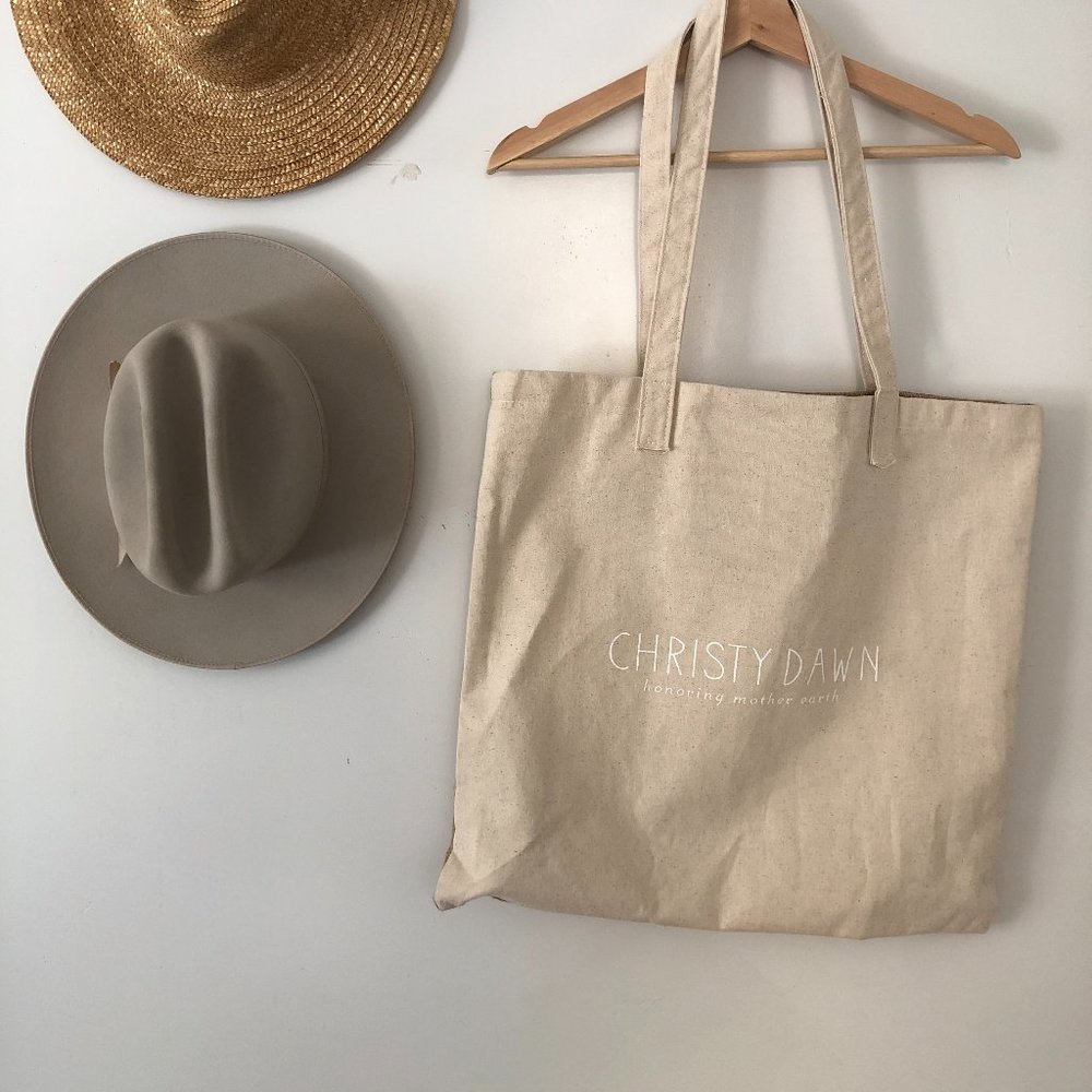 Christy Dawn Canvas and Burlap Tote Bag